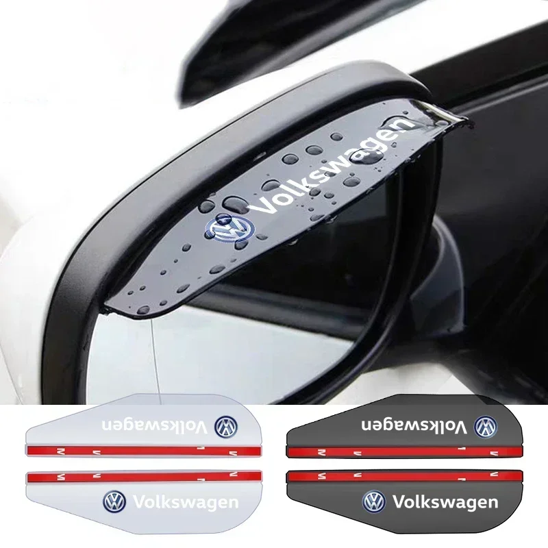 2pcs Car Rear View Mirror Rain Eyebrow Guard Sun Visor Cover For Volkswagen Dacia Tesla Cadillac Land Rover Toyota Hyundai BMW