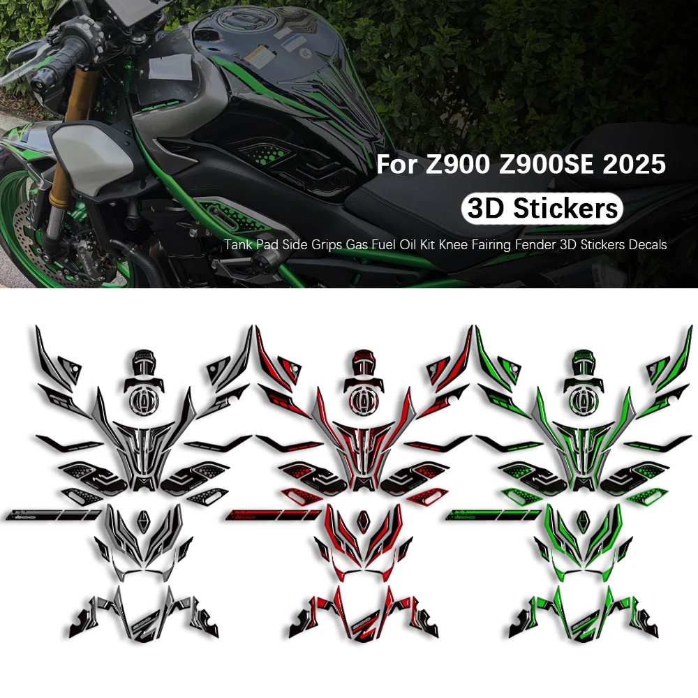

Motorcycle For Z900 Z 900 SE Accessories Tank Pad Gas Fuel Oil Cap Protector Kit Fairing Fender Covers Stickers Decals 2025 2026