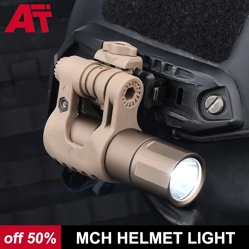 

WADSN Cloud Defensive Tactical Mch Flashlight Handheld Helmet Support 1000lm Gun Scout Light Flashlight Clip Headphone Slide