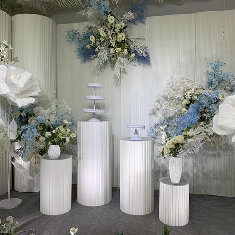 Black Food Gift Drinks Riser Cake Stand Flower Rack Candy Dessert Table Wedding Backdrop Store Window Props Column Gifts Holder