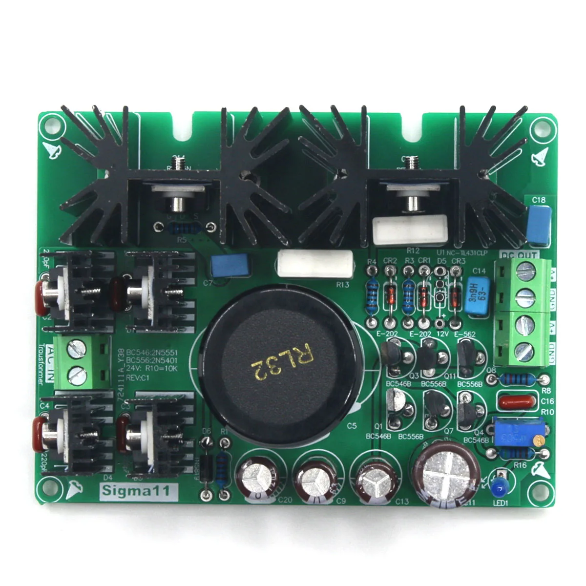 Zmontowany HiFi liniowy zasilacz regulowany Sigma11 DC3.3V-DC24V do urządzeń DAC/słuchawkowych