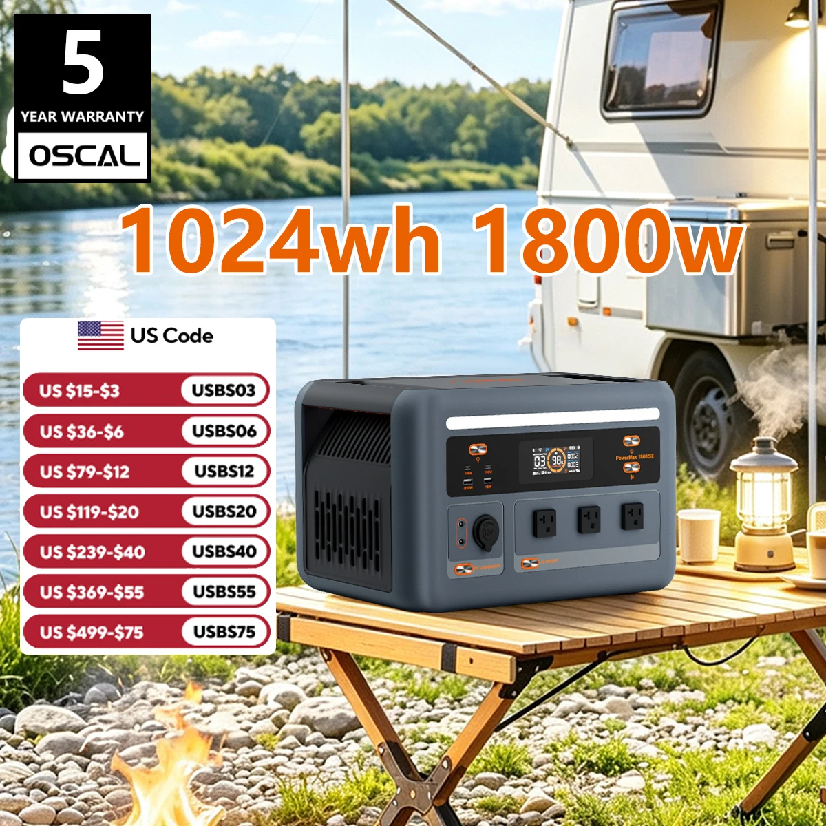 Outdoor Power Outlet Wifi - OSCAL PowerMax 1800 SE, station d'alimentation