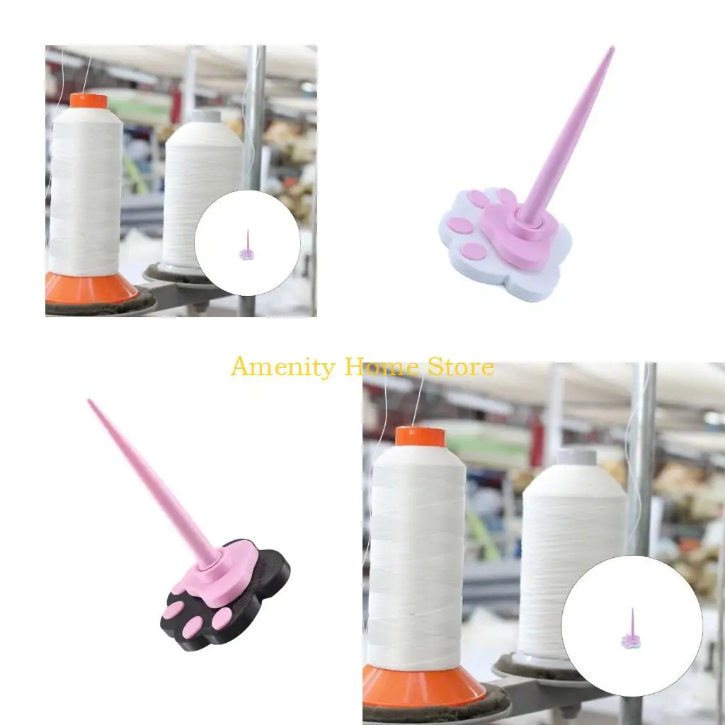 

F26C Multifunctional Thread Spool Holder Adjustable Plastic Yarn Dispenser Yarn Organiser Stand for Weaving Knitting Project