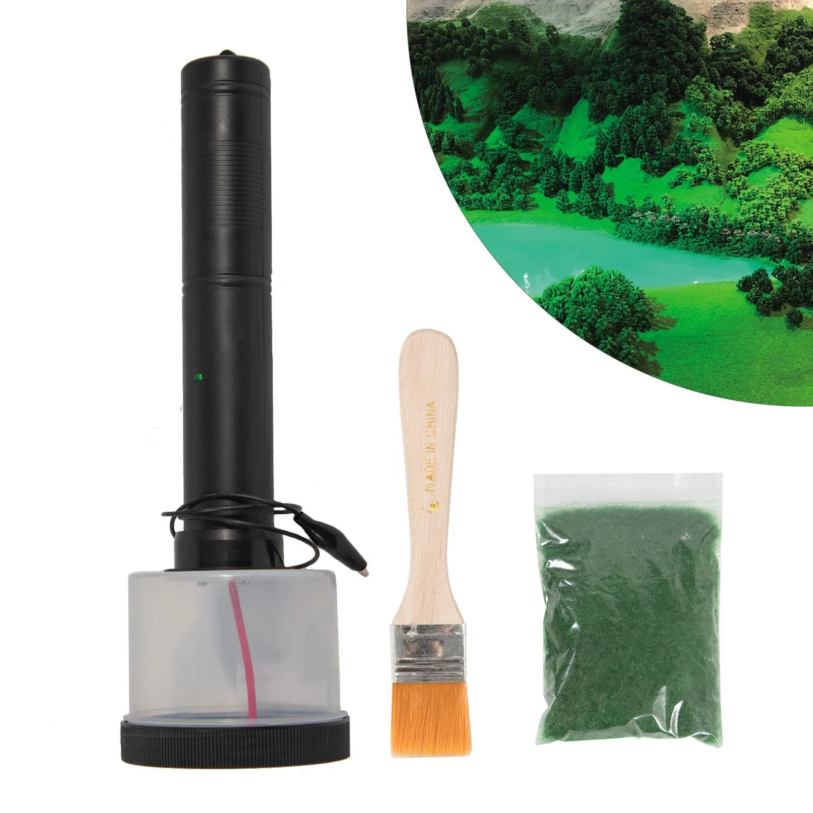 

Mini Grass Flocking Applicator,Model Making Tool,Static Float Flocking Machine,ABS Non-Slip Handle Landscape Modelling Tool