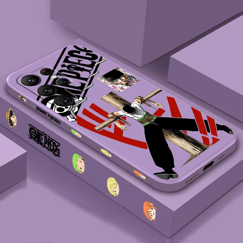 

Japanese Anime Fashion Sauron Liquid Left Rope For Samsung Galaxy S24 S23 S22 S21 S20 FE S10 Ultra Plus Lite 5G TPU Phone Case