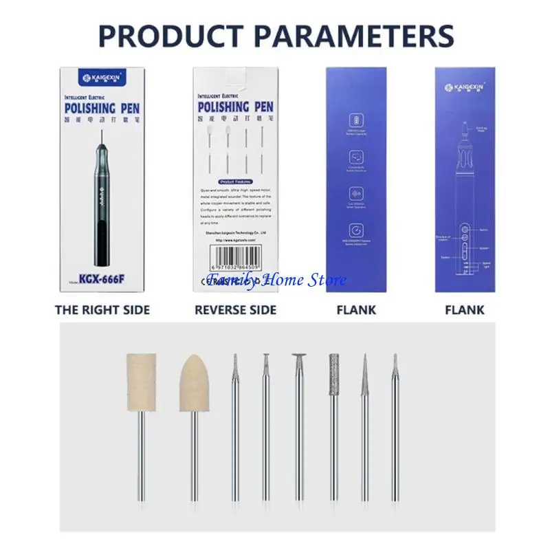 

P0UF Speed Adjustable Engraver Electric Grinding Pen Small Grinding Machine Mini Tool Set DIY Jade Engraving Pen Polishing