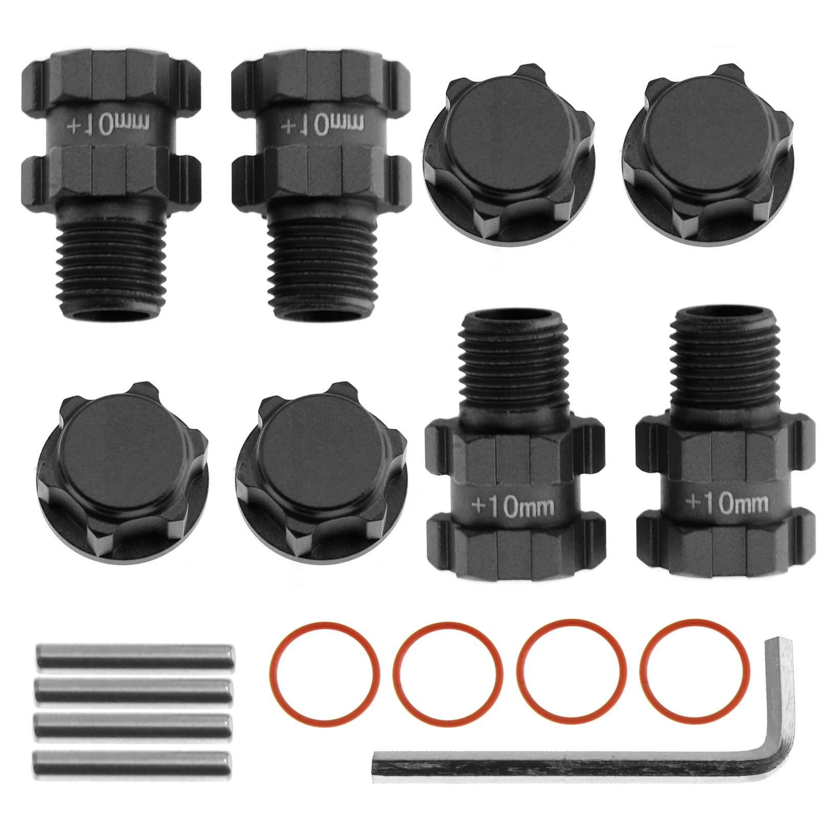 14mm tot 17mm 4 stks/set Metalen RC Onderdelen Wiel Hex Hub Adapter Uitbreiding Voor Senton Voor graniet 4X4 3S RC Auto Spacer Verbredder