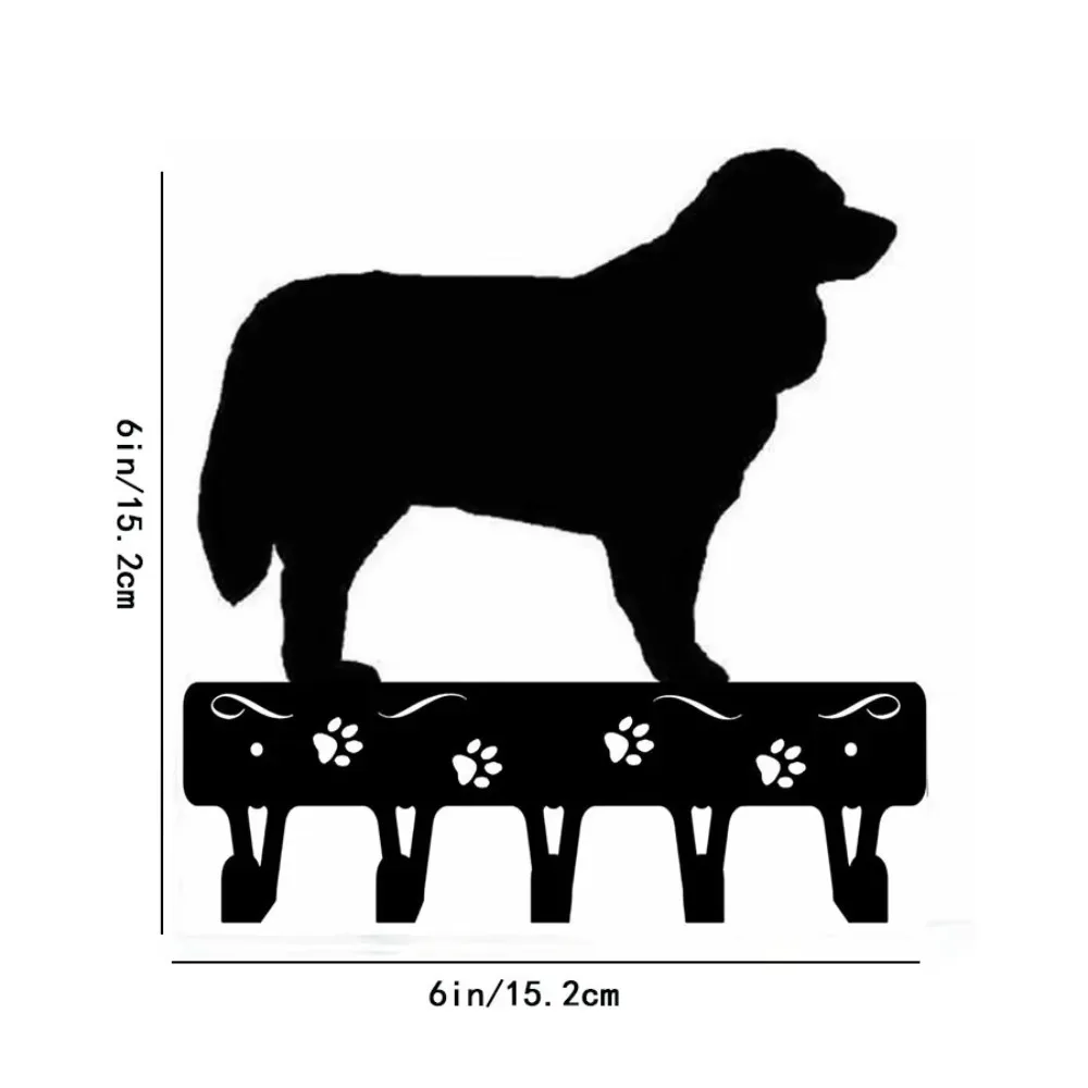 CIFBUY Bernese Mountain Dog Iron Key Hanger Wall Art Metal Sculpture Rust Proof Outdoor Home Garden Hanging Decor Gift Plaque