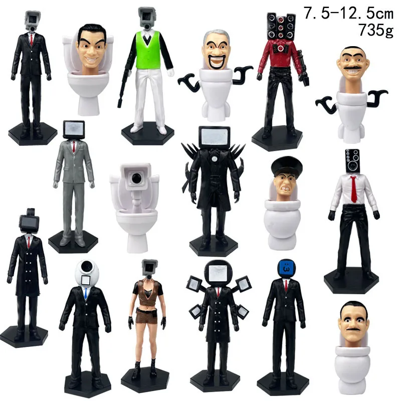 5/6/8/9/10/12/17/24PCS Skibidi Toilet Figure High-quality Action Figure Collection Model Doll Toy Figurine For Kid Birthday Gift