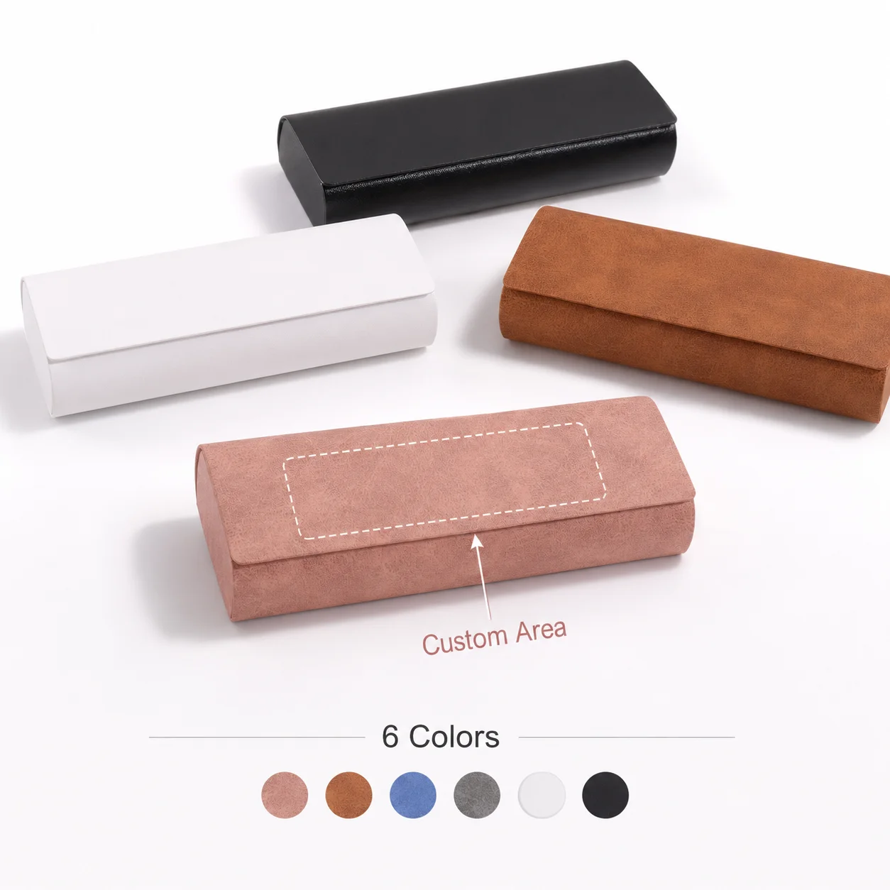 

Customized Name Pu Glasses Case, Personalized Laser-engraved Leather Sunglasses Case, Retro Portable Storage Box