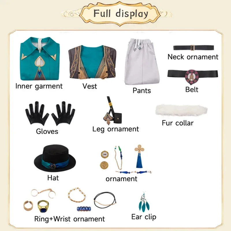 Aventurine Cosplay Costume Honkai Star Rail Carnival Uniform Wig Anime Halloween Costumes Men Game Character Outfits