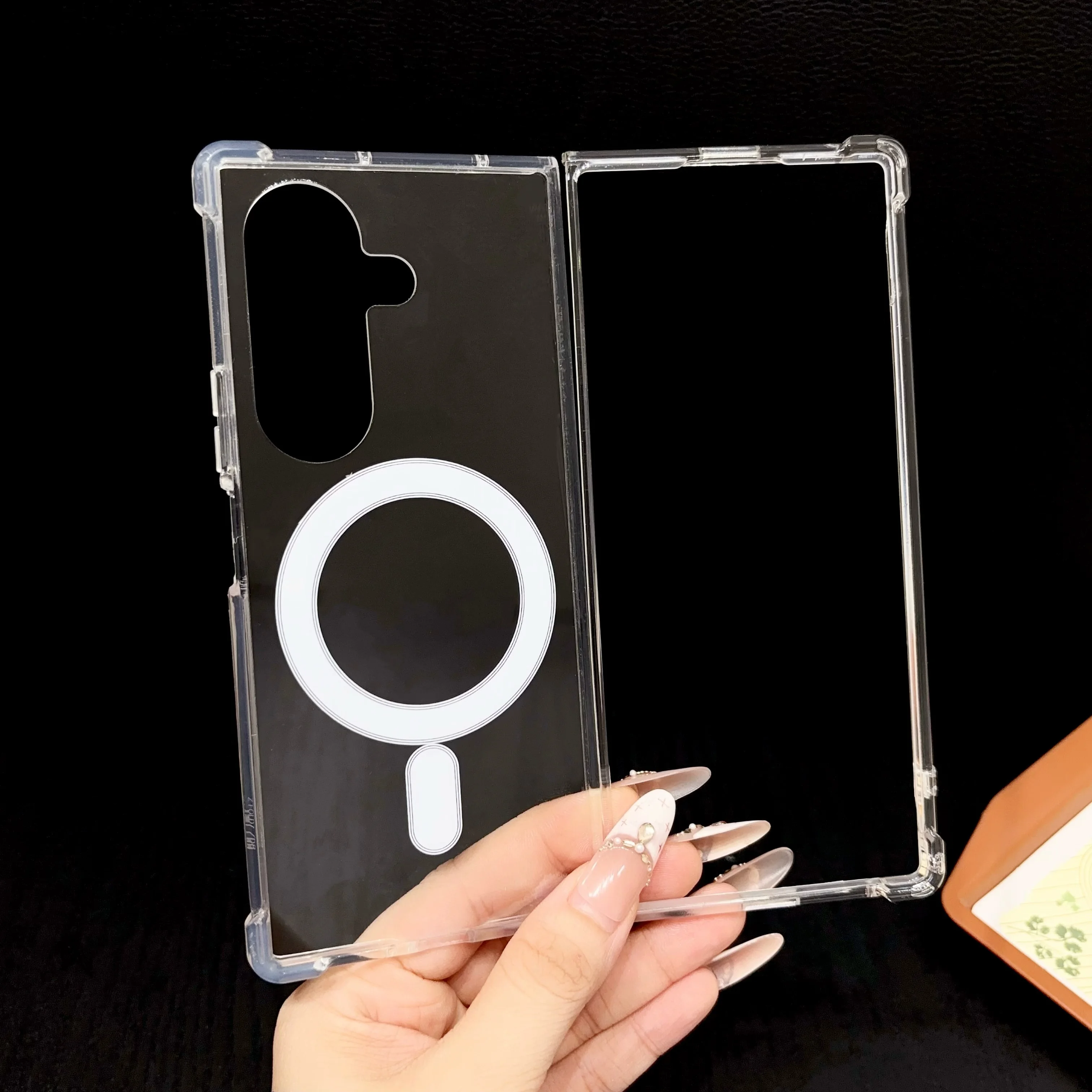 Magnetic Shockproof Transparent Case For Samsung Galaxy Z Fold 8 Ultr 7 6 5 4 3 Flip 8 7 FE 6 5 4 3 5G Magsafe Acrylic Cover Hot