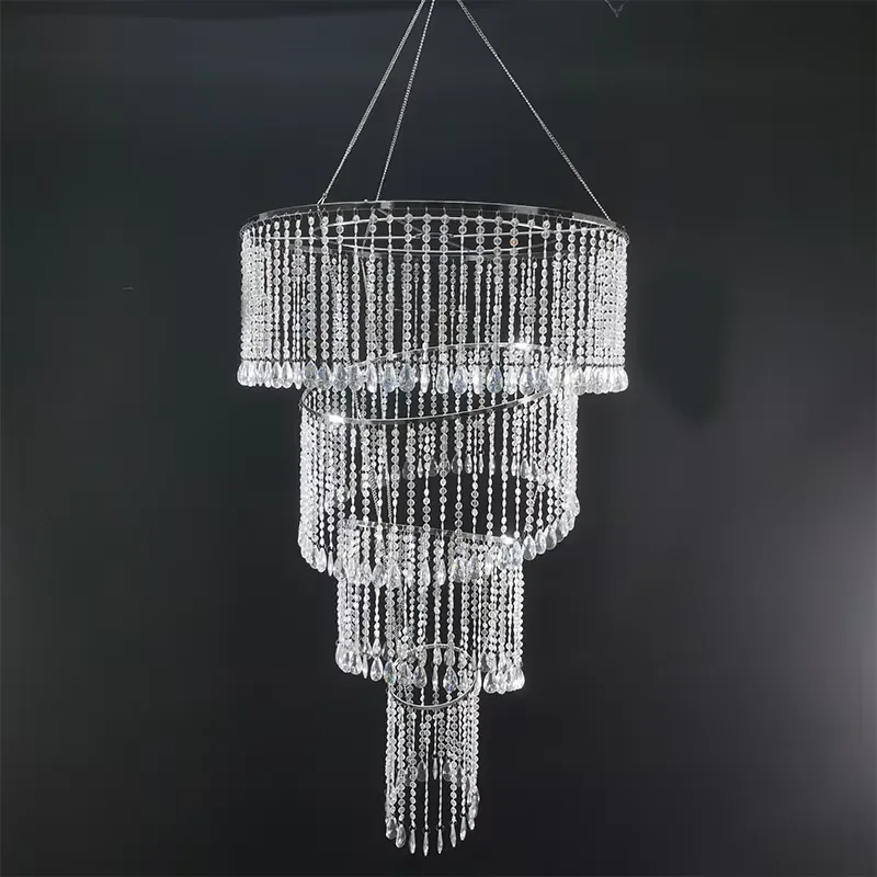 for Wedding Props Lighting Decoration Acrylic Beaded Chandelier Crystal Curtain Chandelier Party Wedding Decoration