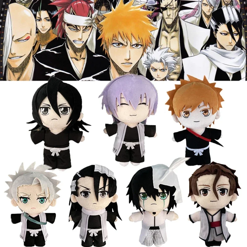 BLEACH Plush Toys Ulquiorra Cifer Kuchiki Rukia Ichimaru Gin Anime Cosplay Plushie Dolls Soft Stuffed Figure Fans Christmas Gift