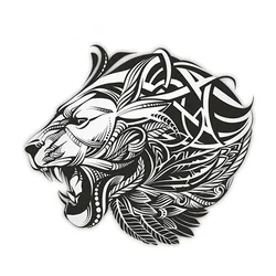 Car Stickers Decor Motorcycle Decals Big Lion Decorative Accessories Creative Personality Sunscreen Waterproof PVC,13cm*13cm