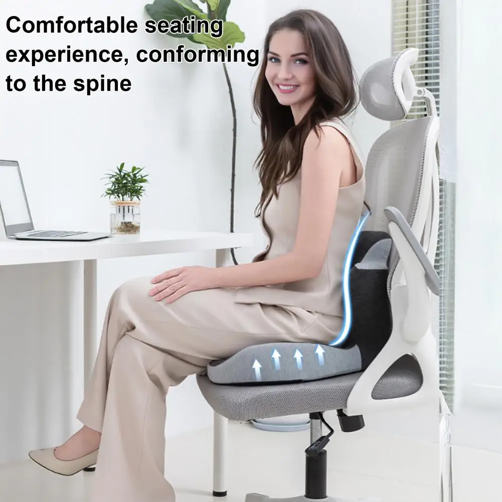 Memory-Schaum Bürostuhl-Kissen Rückenlehne Ergonomisches Sitzkissen zur Stresslinderung Lendenwirbelstütze für Auto und Büro – Detail 3