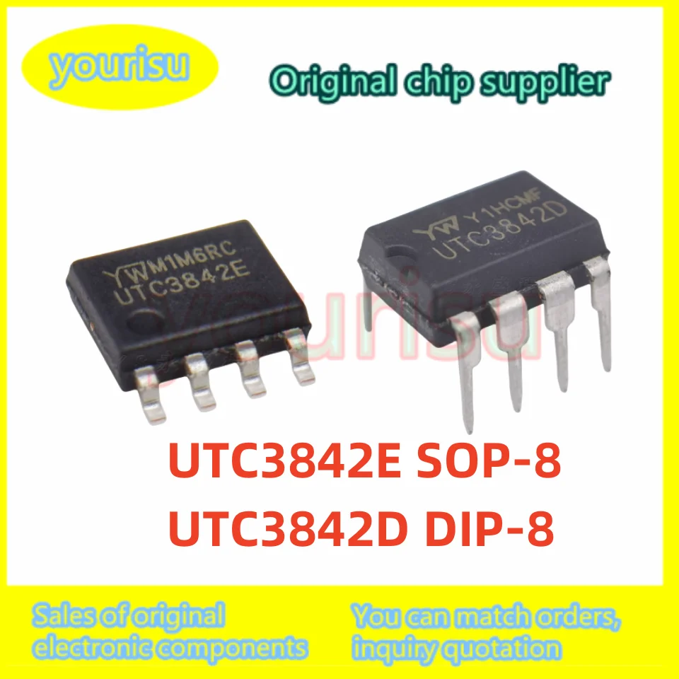 10Pcs/Lot UTC3842E SOP-8 UTC3842D DIP-8 UTC3842 Direct Plug-in SMD Power Manager IC