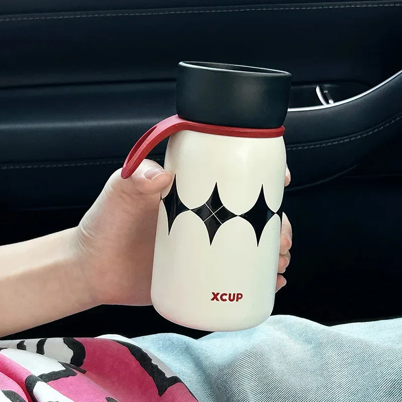350ML Cute Thermos Cup 316 Stainless Steel Thermal Coffee Mug Portable Vacuum Flask Insulated Milk Water Thermos Bottle