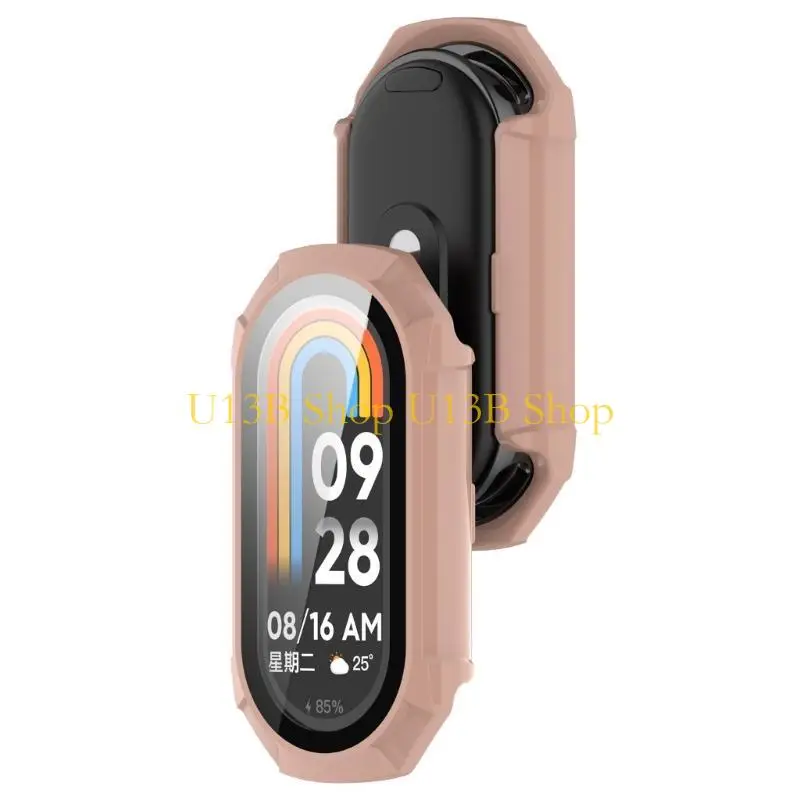 U13B для Mi-Band 8 PC Screction Protector Protector Protecter+Case All-включенная бампер-оболочка
