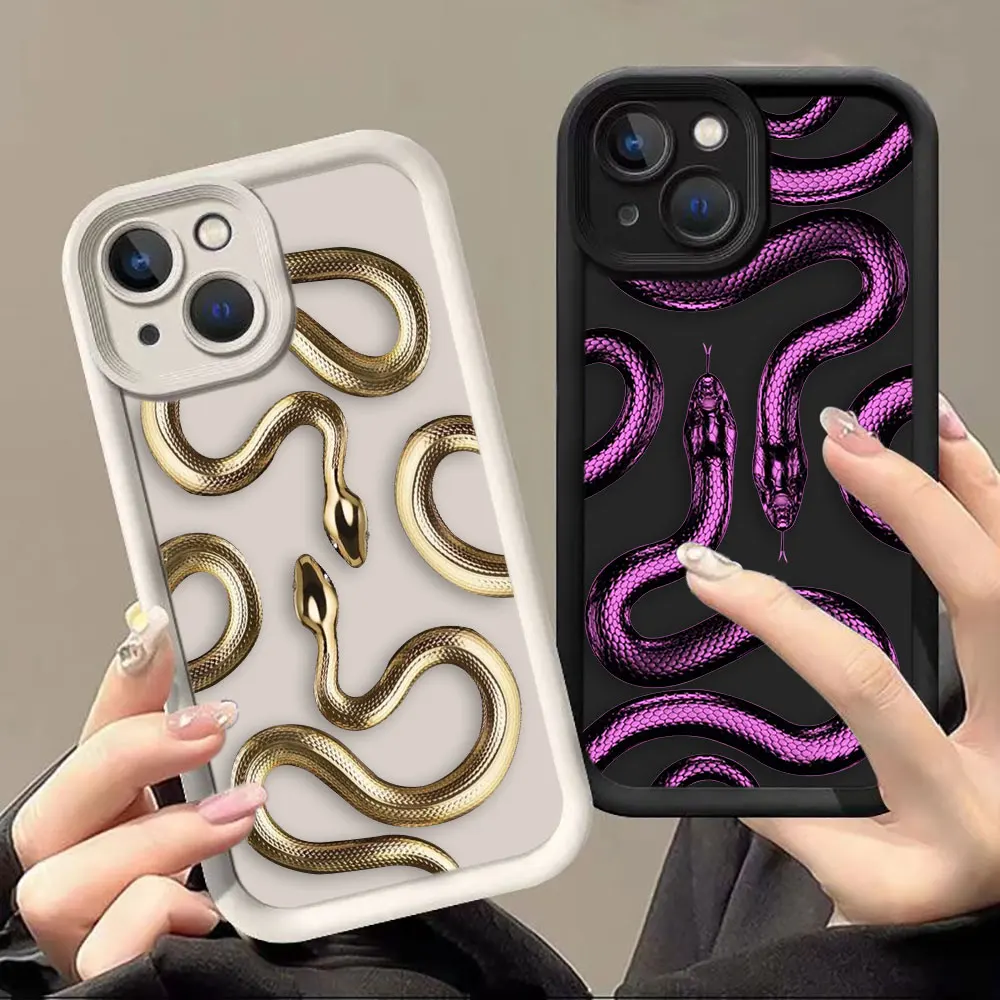 

Чехол для телефона Black Gold Snake Drago для Xiaomi POCO F8 F7 ULTRA F5 F4 F3 C40 M6 M7 X3 X4 GT X5 X6 X7 PRO, чехол из ТПУ, DIY-чехол