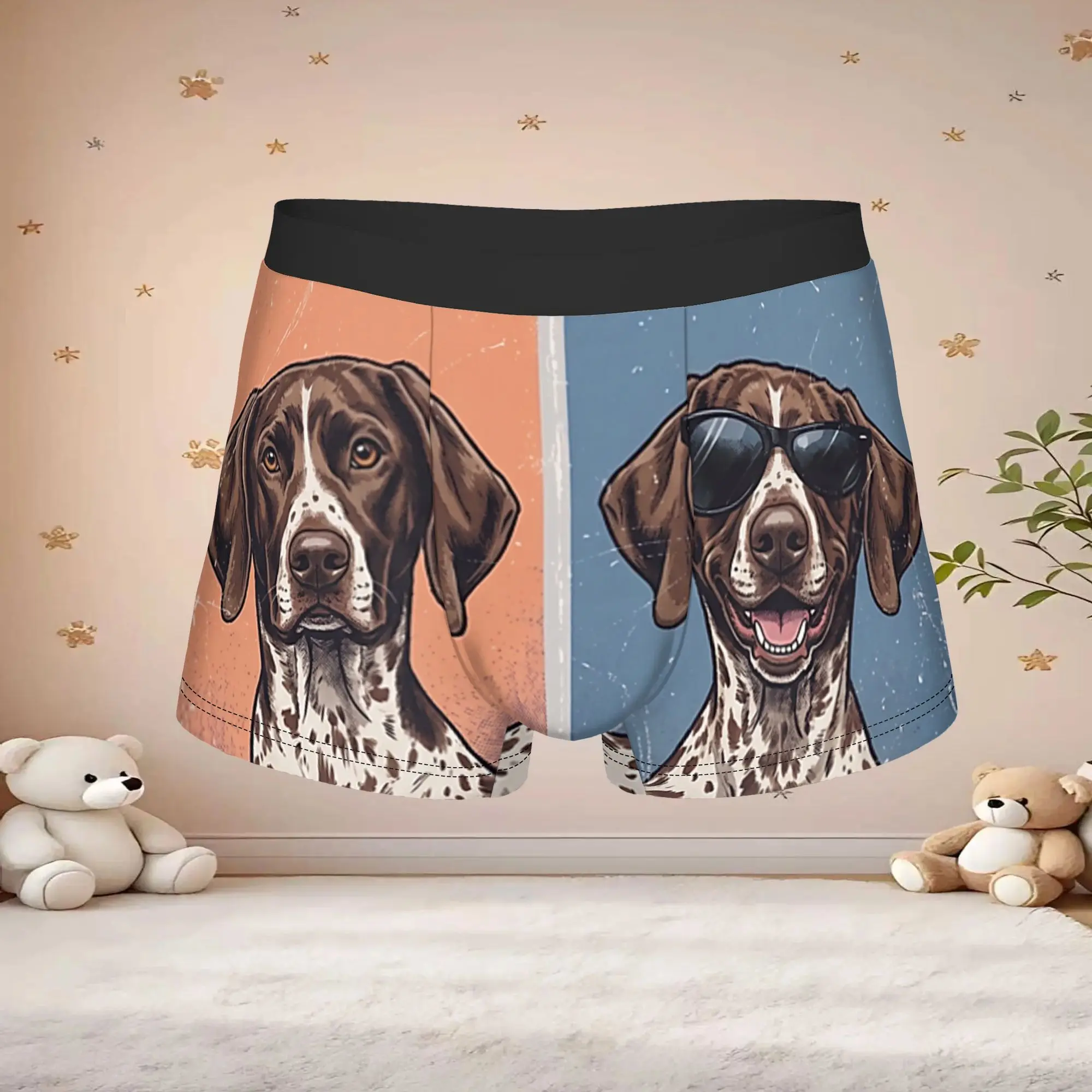 1pc Popular Hunde Fotobox Meme Lustiges Deutsch Kurzhaar boxers  Novelty Panties Men's Underwear Comfortable Shorts Boxer Briefs