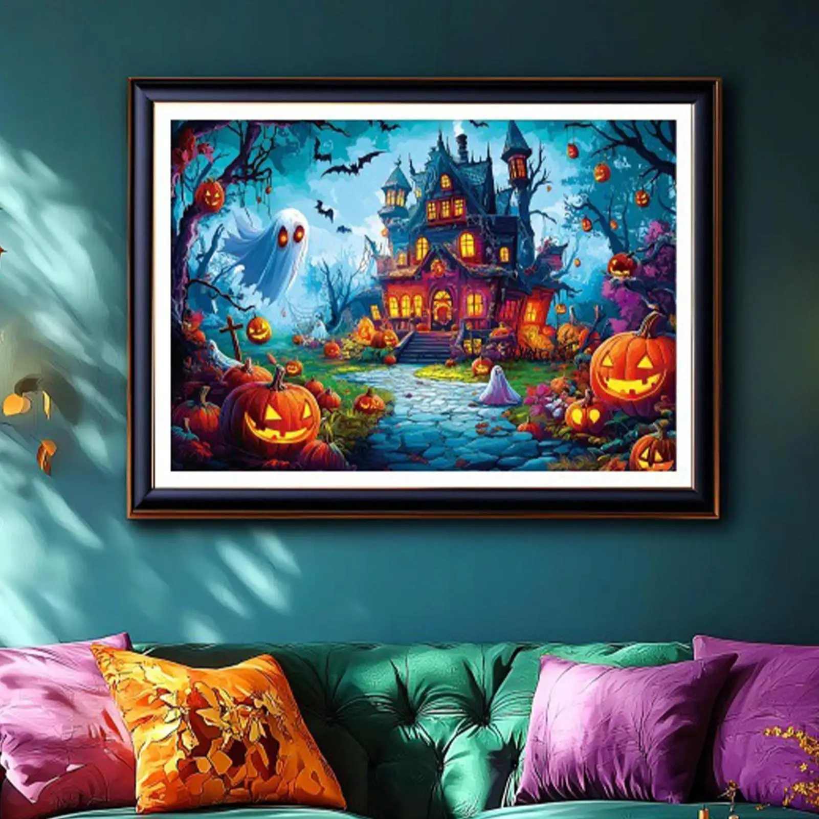 ألغاز الهالوين للمنزل المسكون، ألغاز الصور المقطوعة للأنشطة العائلية، لعبة الحفلات للمراهقين والأطفال، ديكور منزلي للاسترخاء