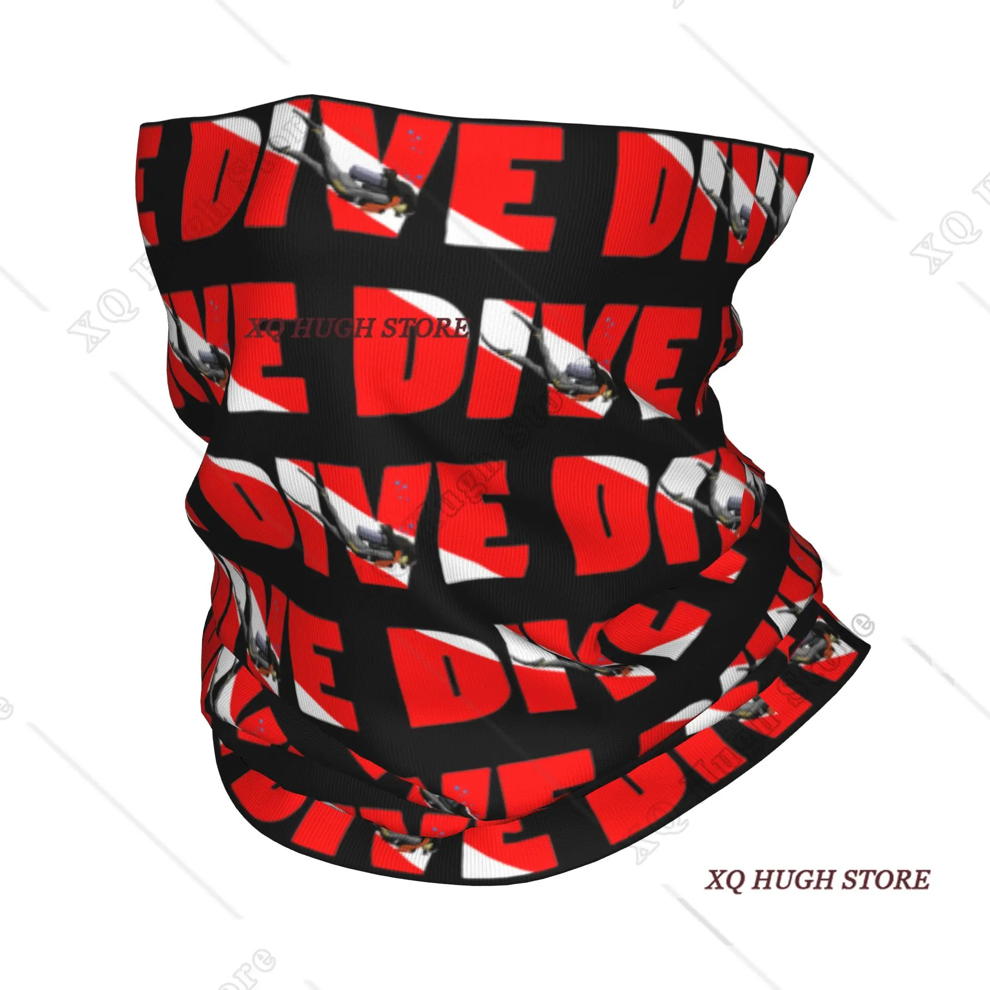 

Зимняя повязка на голову с флагом и дайвером для подводного плавания, теплая повязка на голову для мужчин и женщин, походный шарф для кемпинга, шарф-труба для дайвинга, бандана для лица, гетры