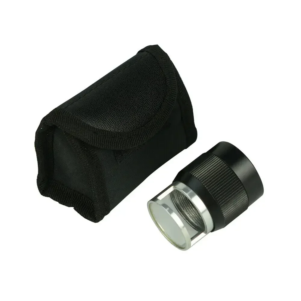 10X Magnification Portable Cylinder Magnifier Pocket Jewelry Loupe Optical Glass Lens Scale Printing Magnifying Glass