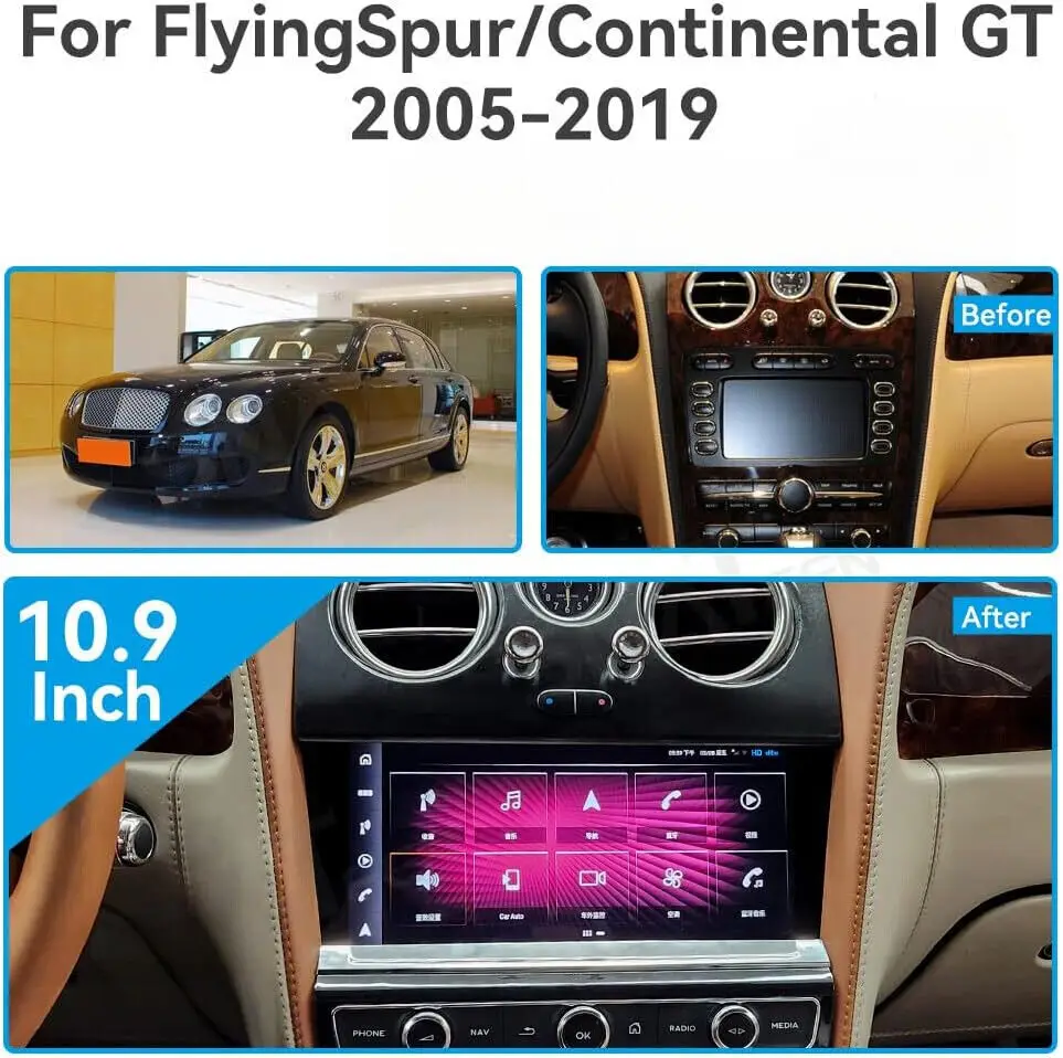 راديو ستيريو للسيارة أندرويد 8 + 128 جيجابايت لسيارة بنتلي فلاينج سبير كونتيننتال GT 05-19 #2