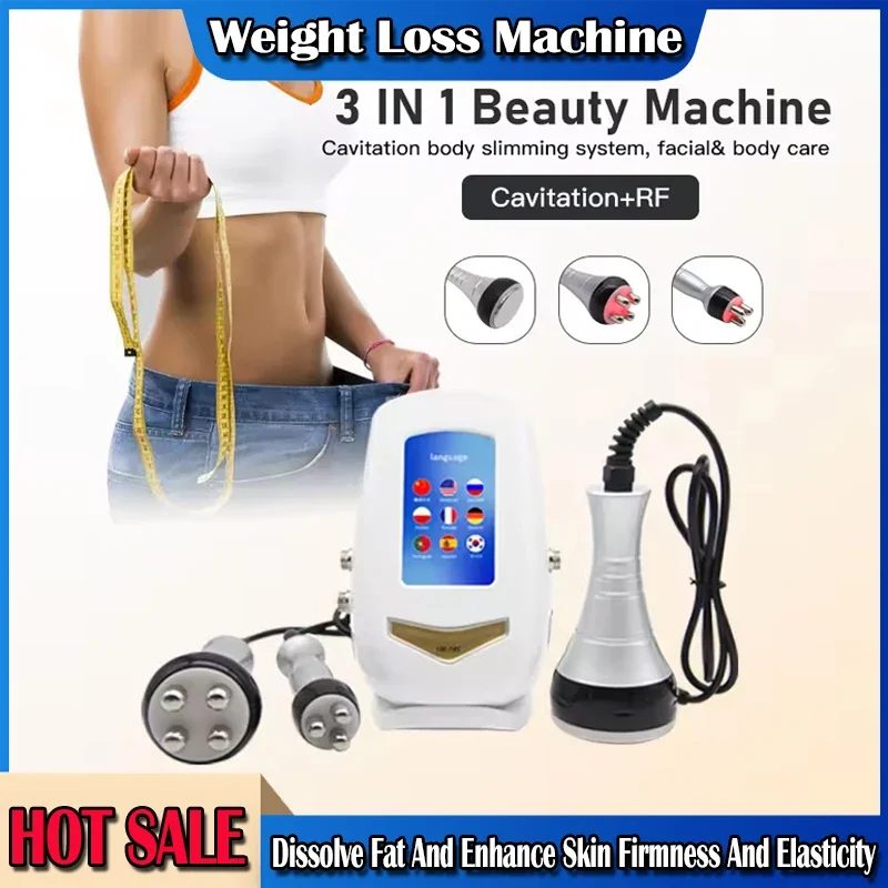 

Hot Selling 40K Ultrasonic Cavitation Body Facial Radiofrequency Massage Weight Loss Machine Body Shaping Slimming Fat Burn