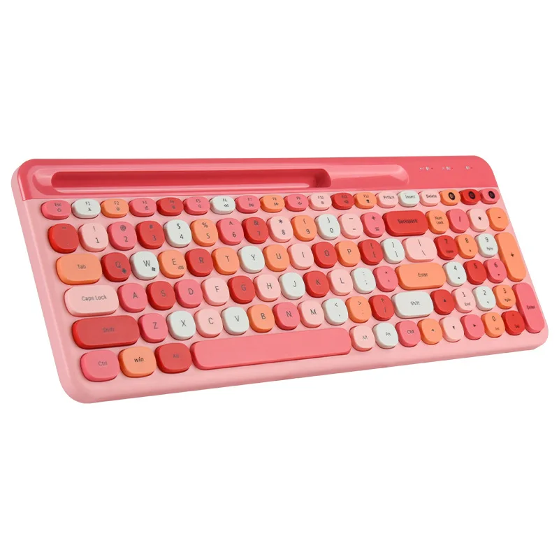 86 teclas universal sem fio bluetooth teclado para tablet portátil android ios redondo keycaps ipad xiaomi samsung teclado