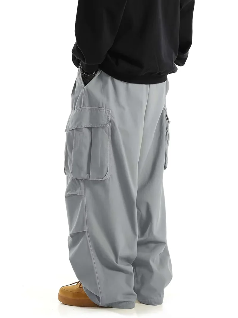 Amerikanischer Hip-Hop-Streetwear-Stil: Trendige Weite Jogginghose für Männer und Frauen, Leichte Cargo-Hose mit Mehreren Taschen, Lässige Hose – Detail 16