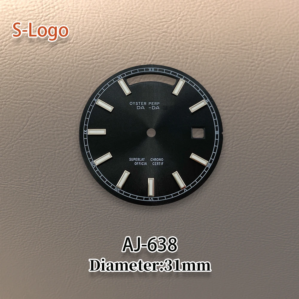 Quadrante verde con logo S da 31 mm adatto per movimento 8285 verde luminoso accessori per la modifica dell'orologio di alta qualità strumenti di riparazione