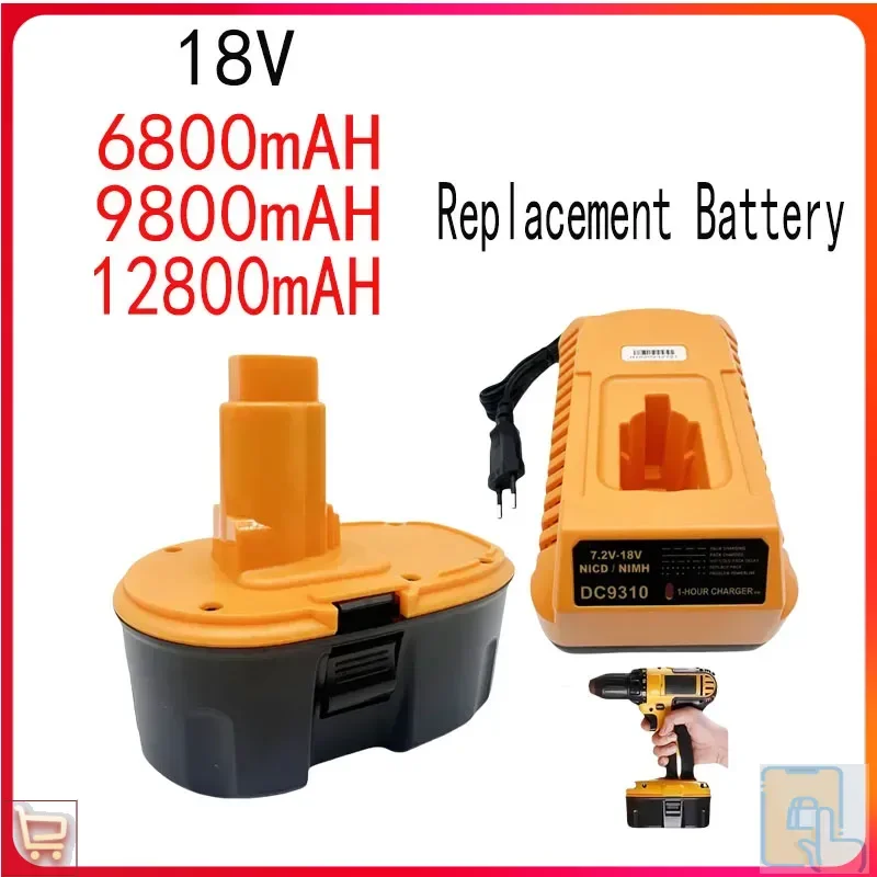 

Новый аккумулятор для инструментов 18 В 6800/9800/12800 мАч для Dewei DE9074 DC9071 DE9071 DE9075 DW9071 DW9072 DC756 DC980 DC981 DW0511