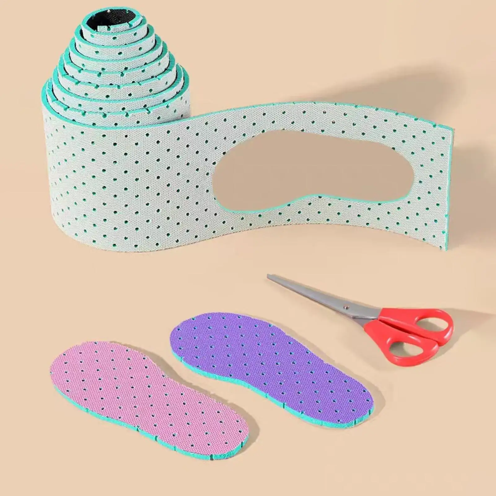 Mesh Insoles Breathable Lightweight Arch Support Odor-Resistant Flexible Cushion Shoe Insoles Shock Absorbing for Foot Walking