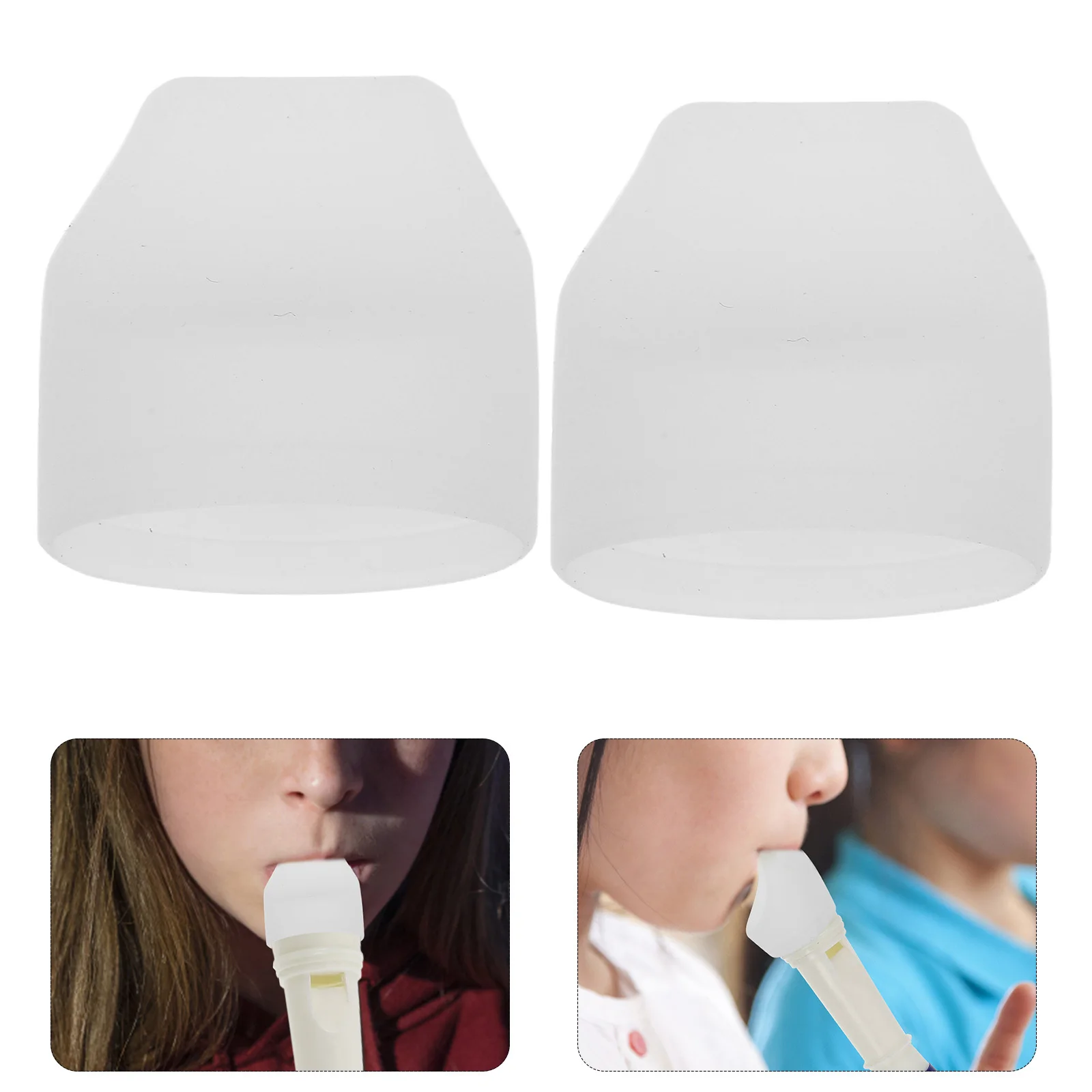

2Pcs Silicone Sleeve Clarinet Mouthpiece Cover Protective for 6 Hole 8 Hole Recorder Musical Instrument Clarinet Protector