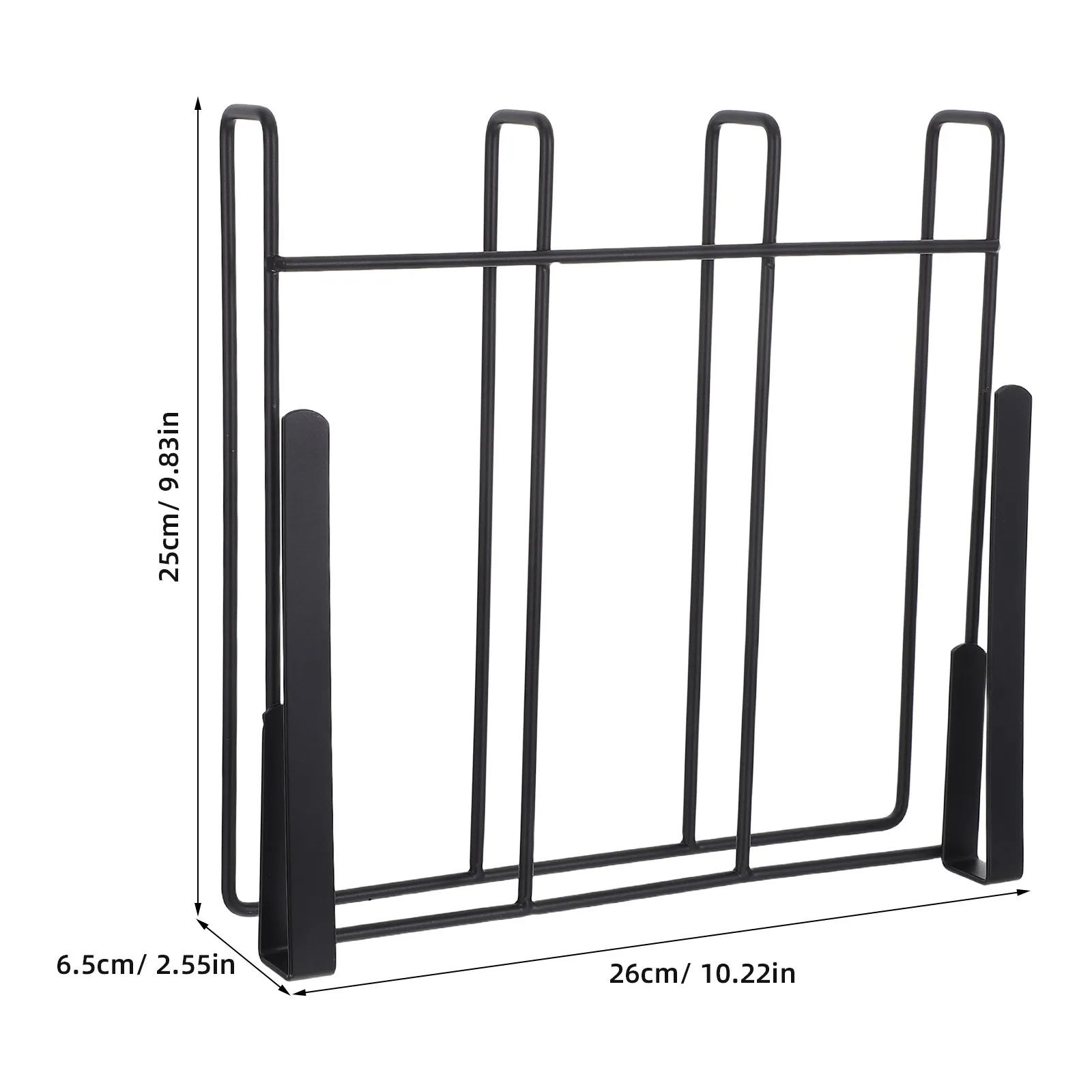 Black Hanging Scale Holder No Drill Bathroom Scale Storage Rack Under Cabinet Shelf Mount Organizer Space Saving Bathroom view 4