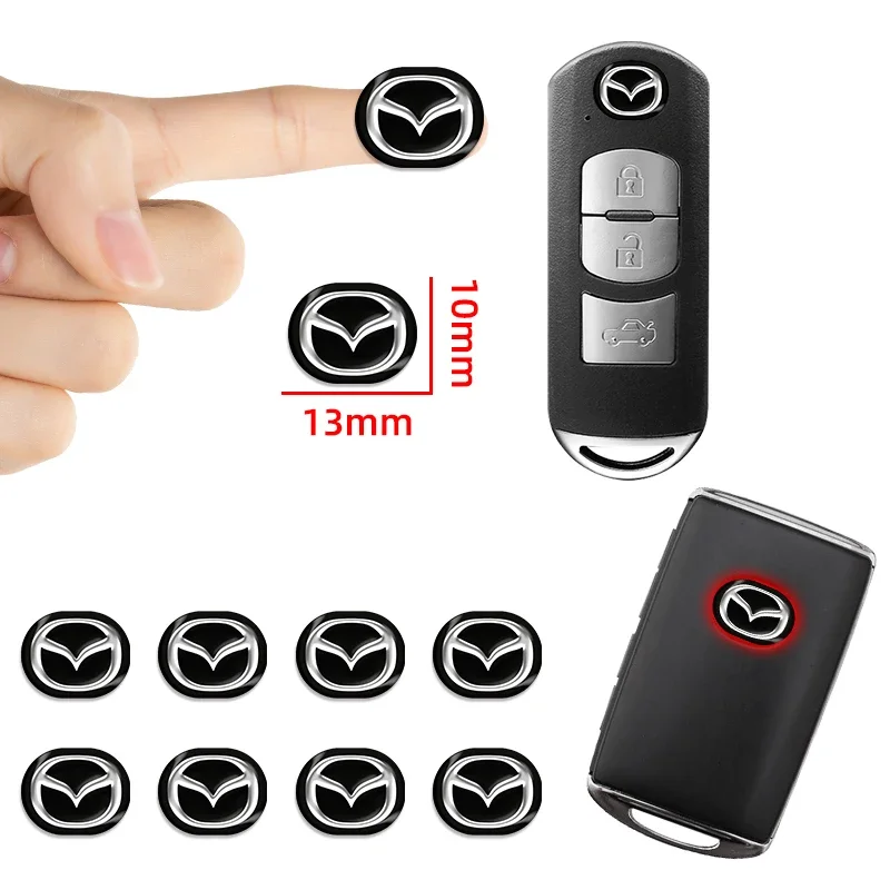 

13mm Car Key Badge Emblem Replacement Car Key Stickers for Mazda ATENZA Axela 2 3 5 6 323 626 RX8 CX6 CX-5 CX4 MX3 MX5 M5 M6 MS