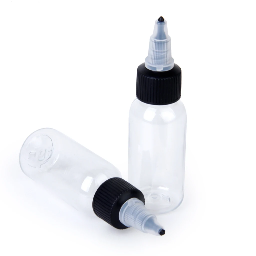 

Empty Plastic Pigment Bottles 30ml Safe Cosmetic Container Tattoo Ink Lot Synthetic Resin Bottle for Professional Artists