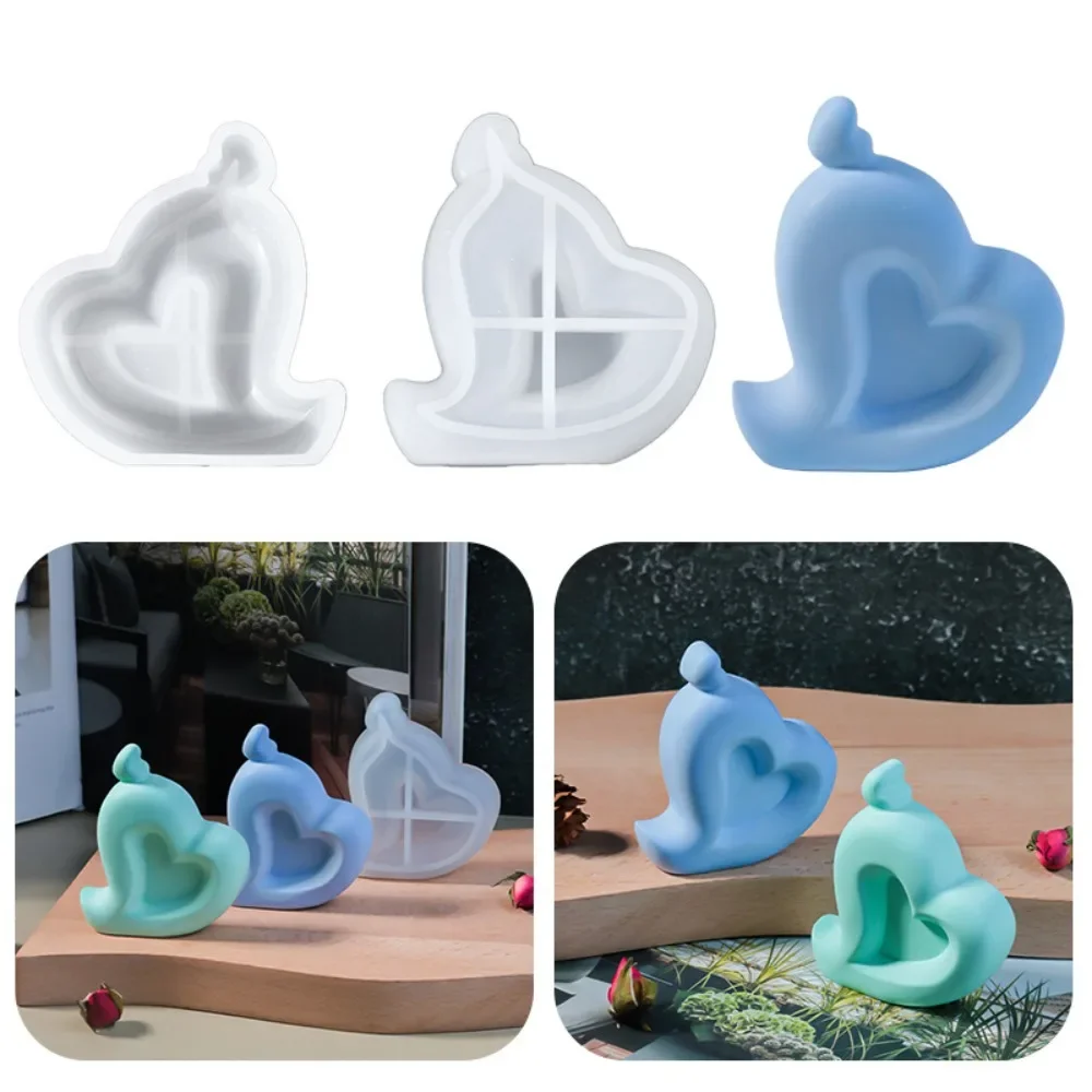 Heart Handmade Soap Silicone Moulds Easy Demold Resin Love Shape Candle Making Tray Dinner Decor Valentine's Day Chocolate Gifts