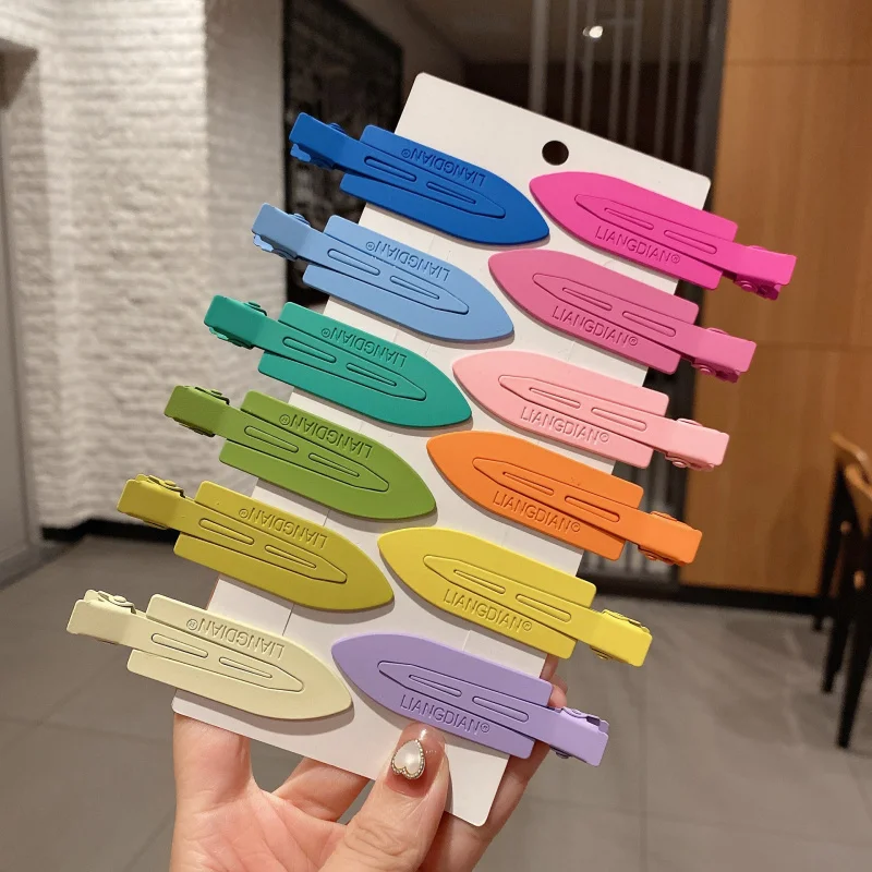 

Summer Korean Style Candy Color Metal Seamless Hair Clip Side Pin Bangs Duckbill Clip Hair Accessories Hair Clip