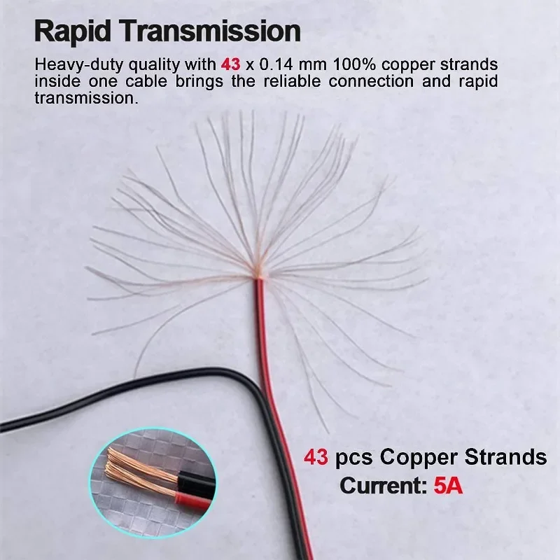 10 pièces 20 pièces 5.5x2.1mm prise mâle femelle 12V 5A prise de câble en queue de cochon cc pour connecteur de caméra de vidéosurveillance Extension de queue 24V fil cc