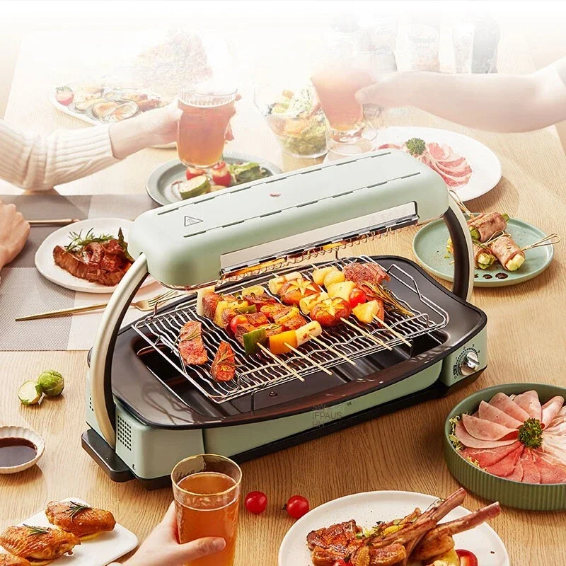 

Smokeless Electric Grill Household Barbecue Grill Barbecue Plate Electric Grill Plate Multi-function Barbecue Machine 1300W