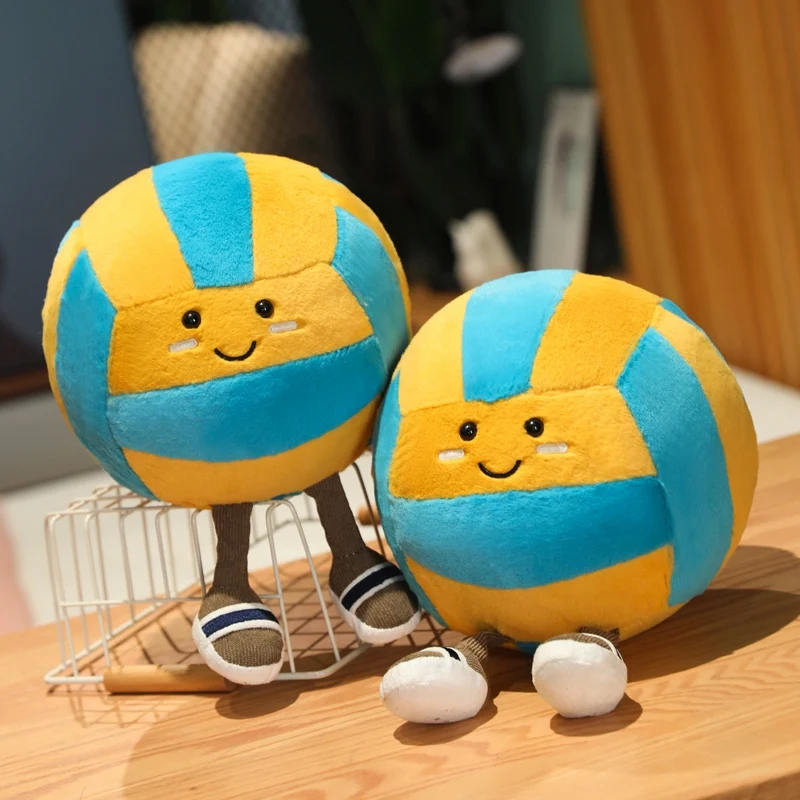 1 st 26 cm Zachte Sport Volleybal Pluche Pop Met Voeten Speelgoed Pop Kawaii Decoratieve Gift Props kinderen Verjaardagscadeau