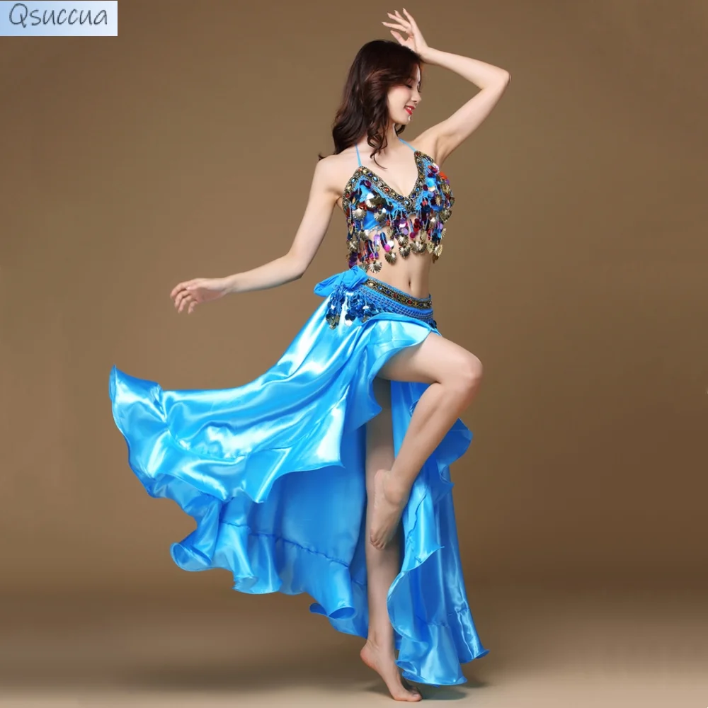 2023 New Style Belly Dance Costumes Sexy Costumes Indian Dance Women Annual Stage Show Clothes Bra Long Skirt Sets