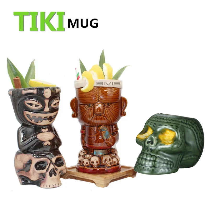 Tiki Mug Tiki Tumblers Ceramic Hawaiian Party Mugs Glasses