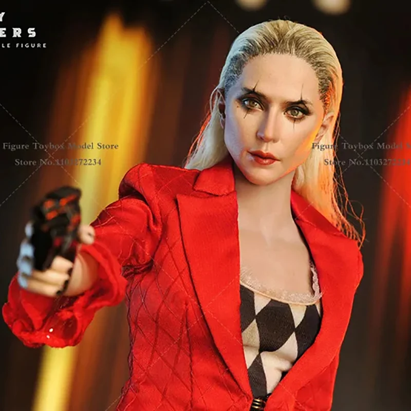 

In Stock 1/6 Collectible Crazy Followers Female Clown Action Figure Red Suit Cloth Top Design Beauty QD202501 12" Soldier Model