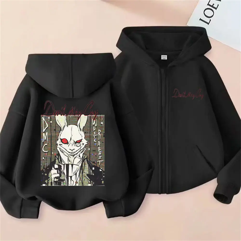 

Limited Anime Devil May Cry Son of Sparda Dante Zipper Hoodie Men Women Cartoon Oversized Zip Up Hoodies Male Fashion Streetwear