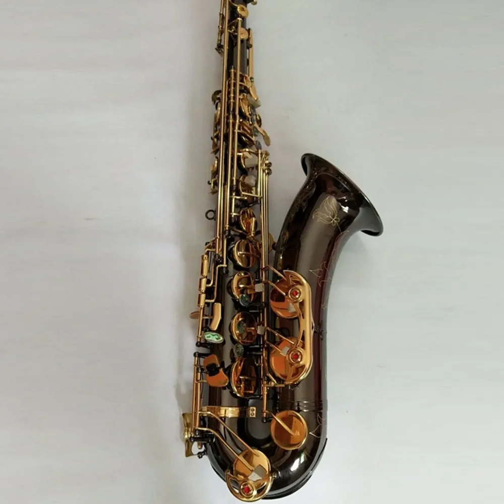 

High quality W037 Tenor BB saxophone Tenor instrument with black nickel and golden copper, instrument with package accessories