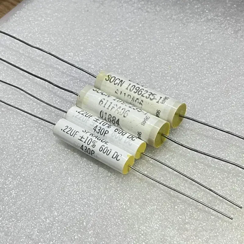 2PCS/LOT   SPRAGUE 430P / SOCN MKP 600V 0.22uF 224K Audiophile Axial Film Capacitor Audio Coupling Condenser